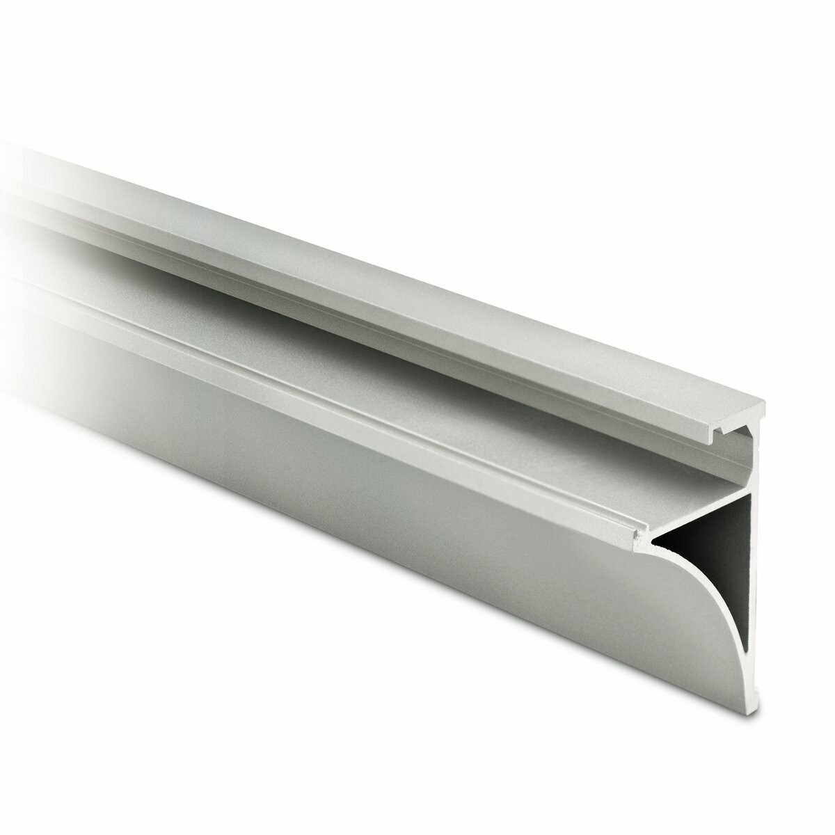 Profi Bord Glasplatten-Halteprofil Silber matt eloxiert