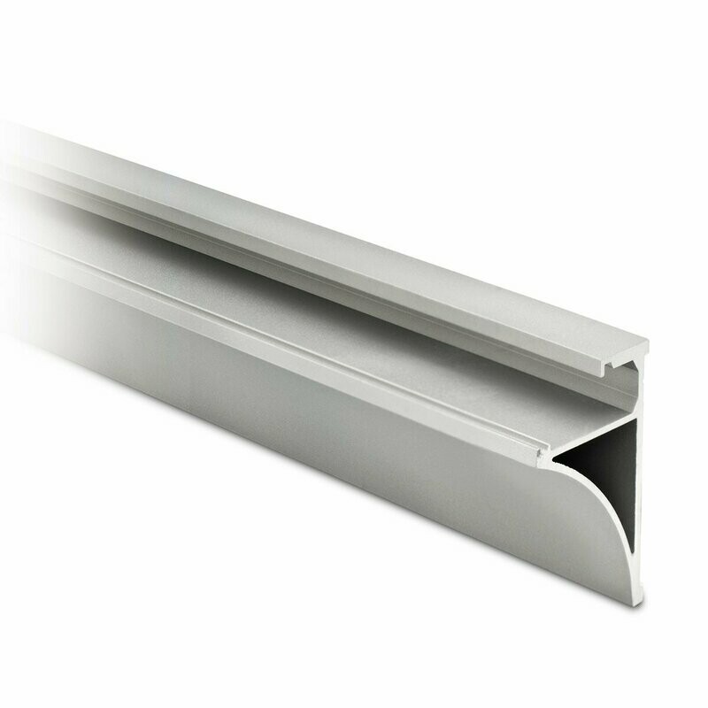 Profi Bord Glasplatten-Halteprofil Silber matt eloxiert Profi Bord Glasplatten-Halteprofil Silber matt eloxiert