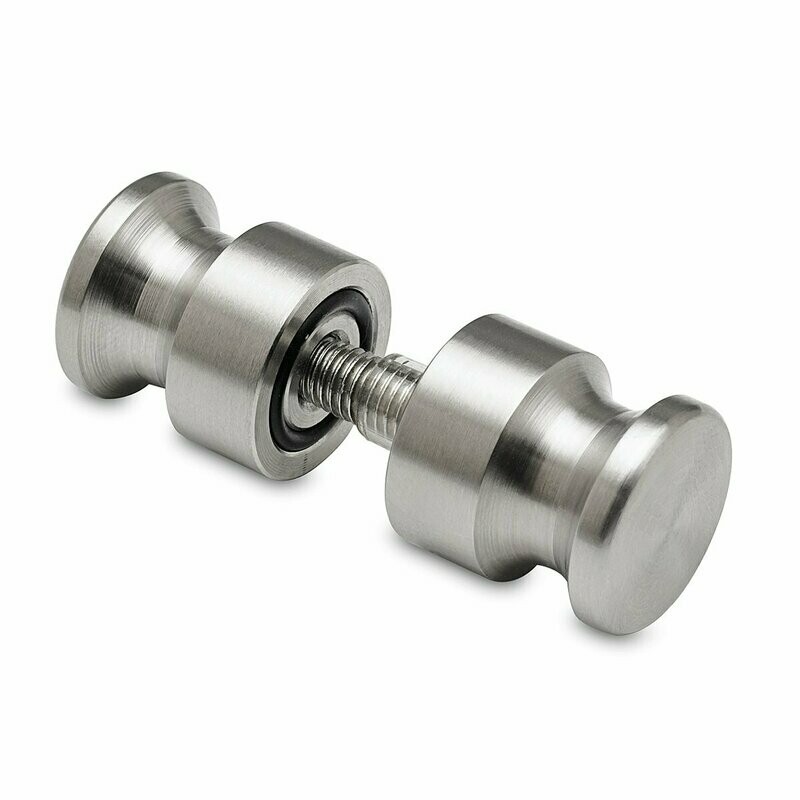 Glastürknopf 102, flach zweiseitig aus Edelstahl V2A Glastürknopf 102, flach zweiseitig aus Edelstahl V2A