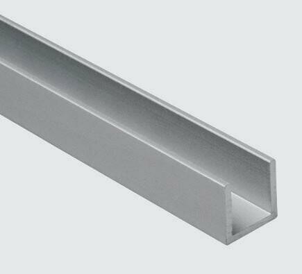 U Profil 08x08x08 mm Alu Optik silberfarbig eloxiert U Profil 08x08x08 mm Alu Optik silberfarbig eloxiert