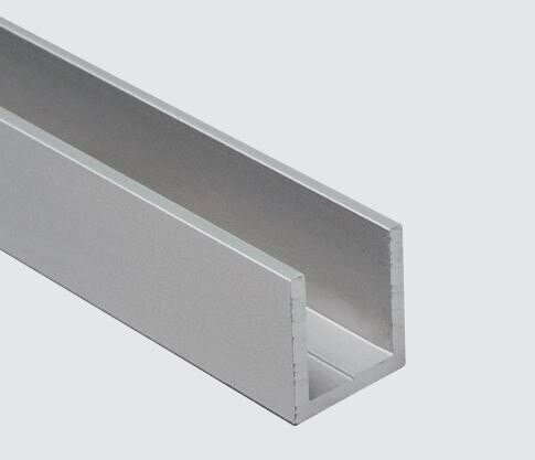 U Profil 12x11x12 mm Alu Optik silberfarbig eloxiert U Profil 12x11x12 mm Alu Optik silberfarbig eloxiert
