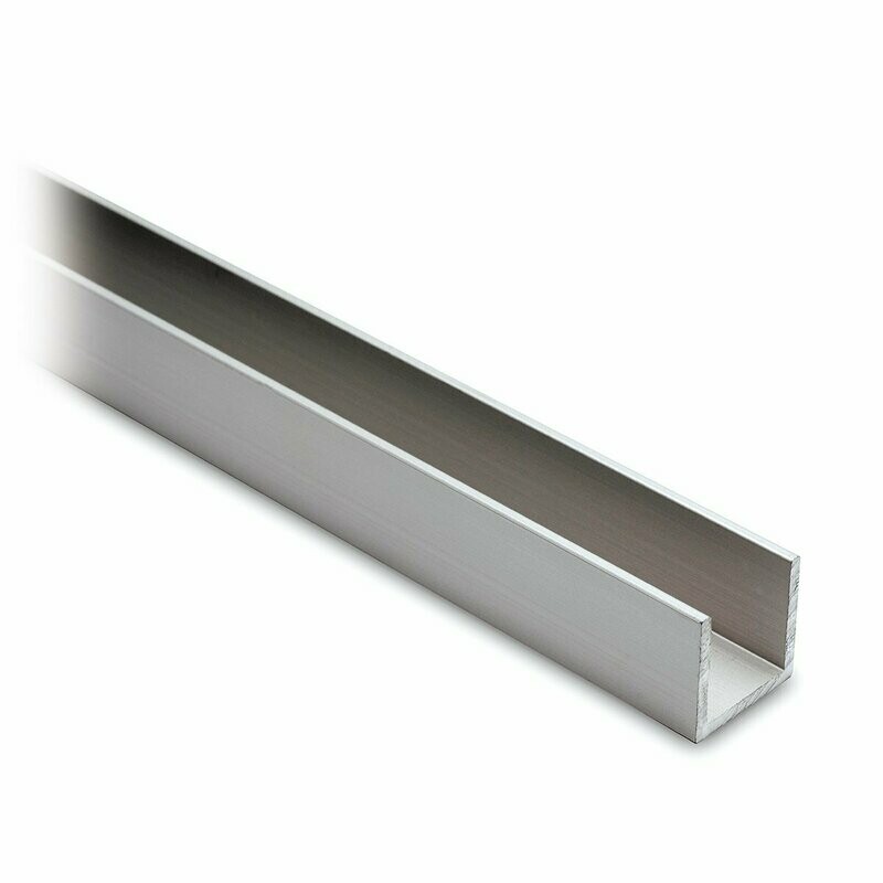 U Profil 15x15x15 mm silber eloxiert U Profil 15x15x15 mm silber eloxiert