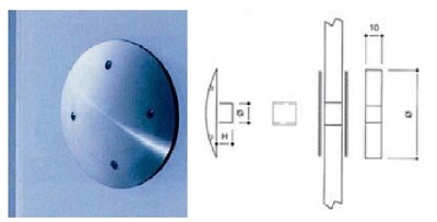 Glasschraube GSA mit Distanz 7 mm Ø30 mm