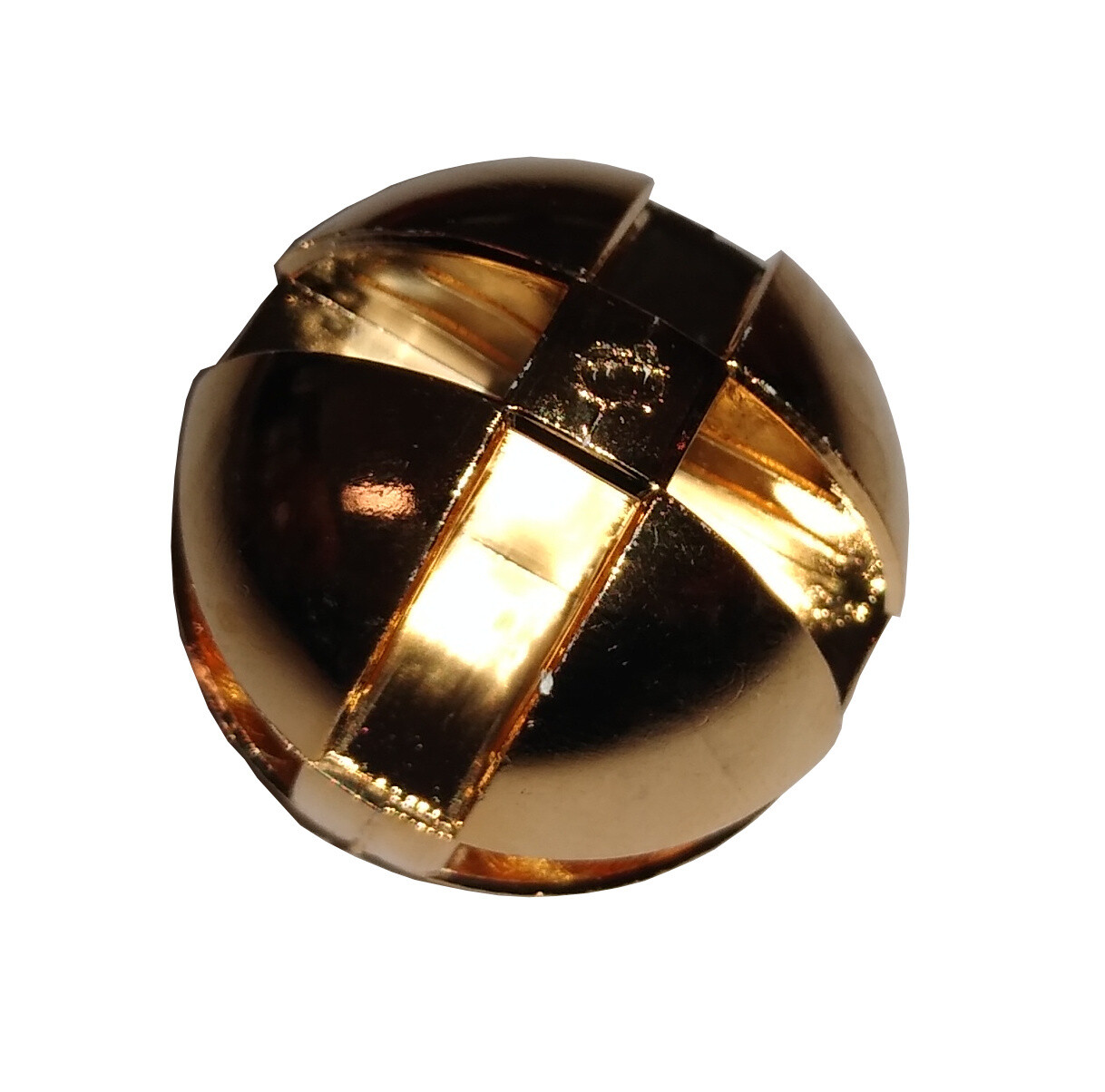 Vitrinenverbinder Kugel Ø33 mm für 6 mm Platten goldfarbig
