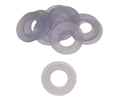 Unterlegscheiben aus PVC Ø 12,4 mm transparent Unterlegscheiben aus PVC Ø 12,4 mm transparent