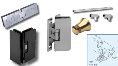 Kategoriebild Duschenbau: Hier finden Sie online alles für den Bau von Glasduschen: Stabilisierungsstangen, Beschläge, Dichtungen und mehr.