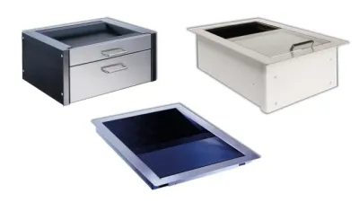 Kategorie Beleg und Zahlmulden: Hier finden Sie zum Online kaufen Durchreichen und Mulden, zum Beispiel für den Bau von Durchreichen im Kassenbereich und bei Banken.