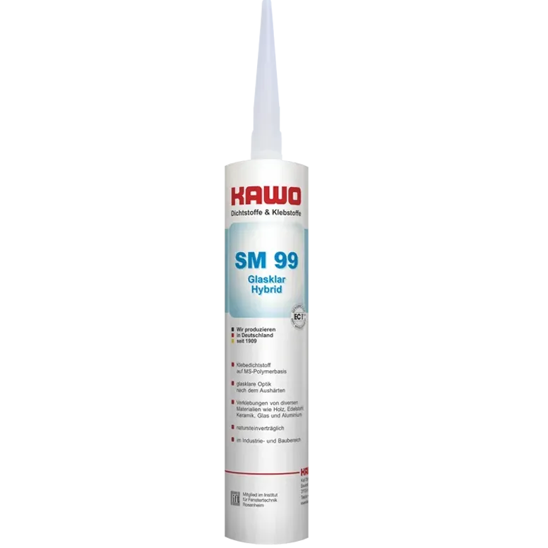KAWO SM 99 Hybrid Klebedichtstoff glasklar, Kartusche 300 ml KAWO SM 99 Hybrid Klebedichtstoff glasklar, Kartusche 300 ml