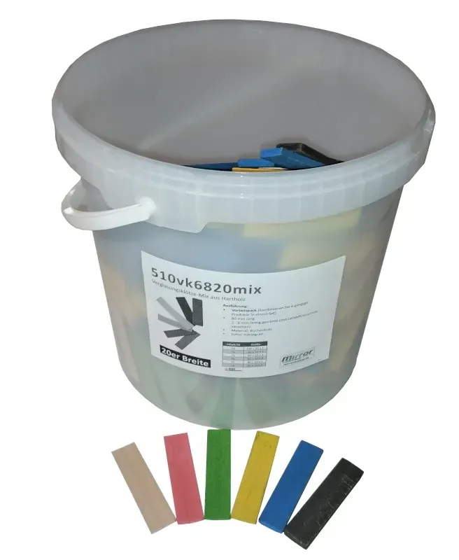 1 Klotzholz Mix Eimer Abmessung 20 mm 1 Klotzholz Mix Eimer Abmessung 20 mm