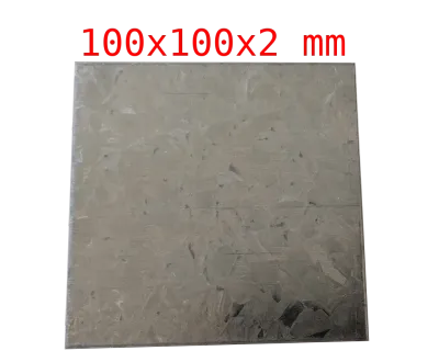 Spiegelblech Magnethaftblech unbeschichtet glatt 100x100x2,0 mm NETTO SONDERPREIS