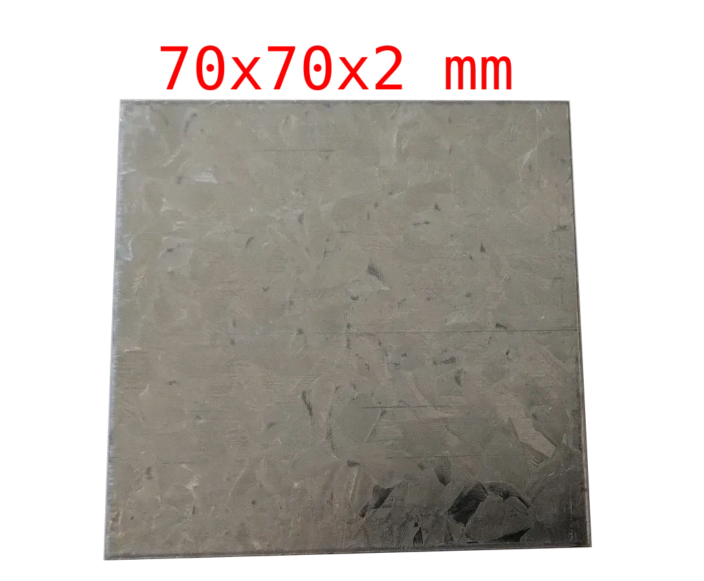 Spiegelblech Magnethaftblech unbeschichtet glatt 70x70x2,0 mm NETTO SONDERPREIS