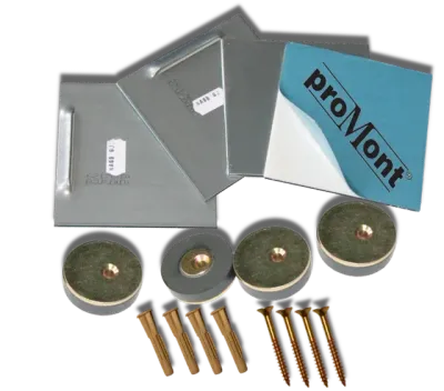 Spiegelbefestigung Spiegelmontageset Profi-Haft 145 bis 1 m² modular