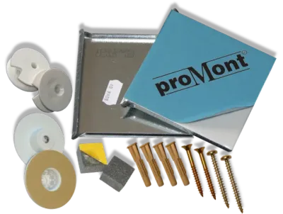 Spiegelbefestigung Spiegelmontageset Profi-Klick 08 bis 0,8 m²