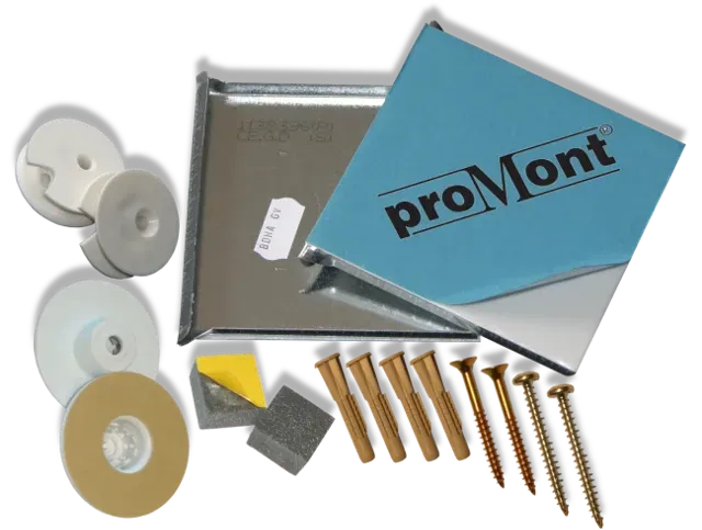 Spiegelbefestigung Spiegelmontageset Profi-Klick 08 bis 0,8 m² Spiegelbefestigung Spiegelmontageset Profi-Klick 08 bis 0,8 m²