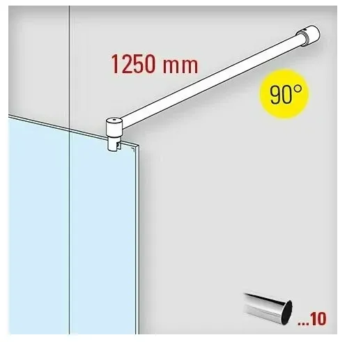 Stabistangen Set 6020 Länge 1250 mm 90° NETTO-SONDERPREIS