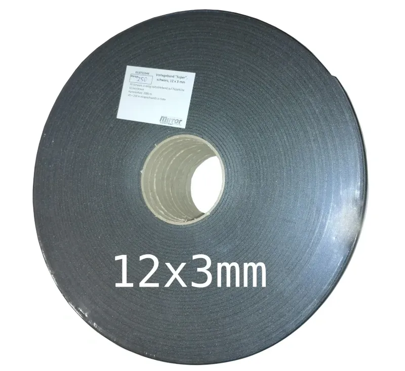 Vorlegeband SUPER schwarz 12x3 mm Vorlegeband SUPER schwarz 12x3 mm