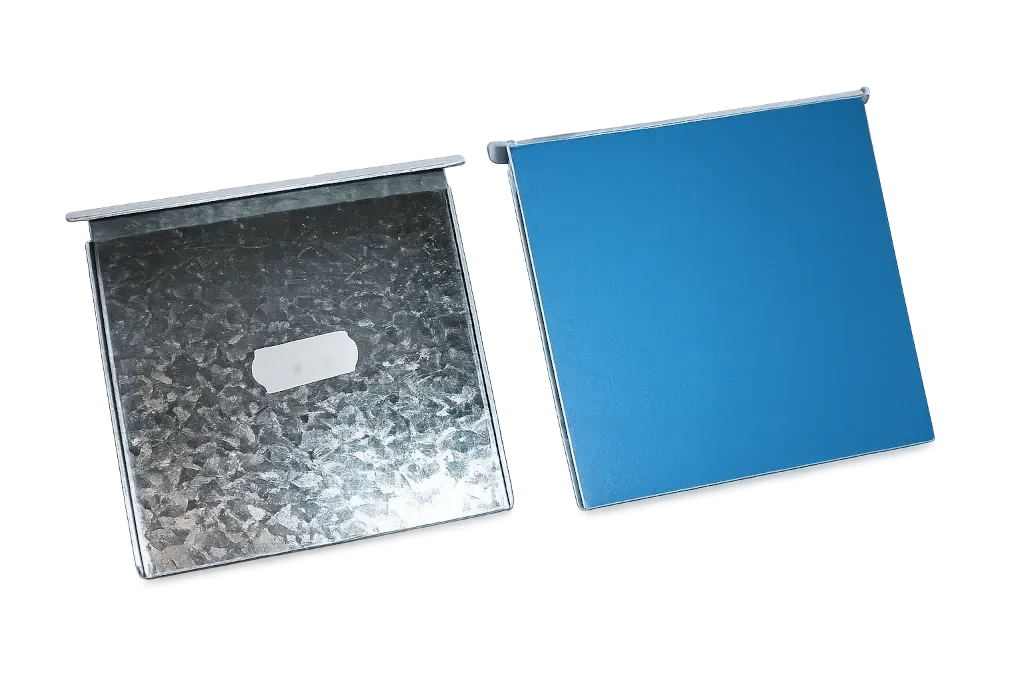 Spiegelblech selbstklebend gekröpft 100x100*0,9 mm