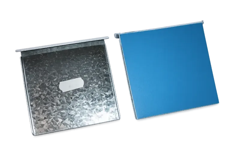 Spiegelblech selbstklebend gekröpft 100x100*0,9 mm Spiegelblech selbstklebend gekröpft 100x100*0,9 mm
