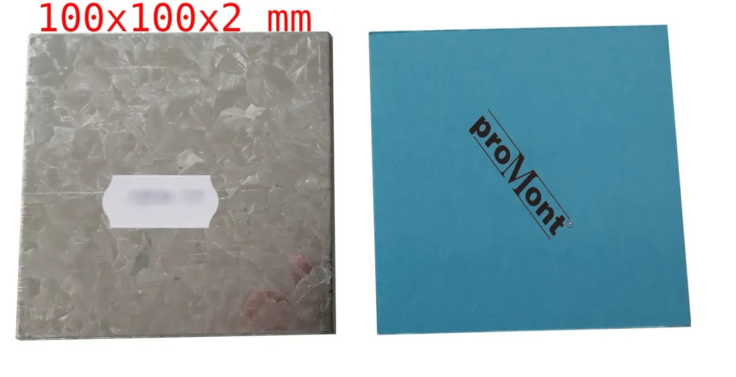 Spiegelblech Magnethaftblech selbstklebend glatt 100x100x2,0 mm