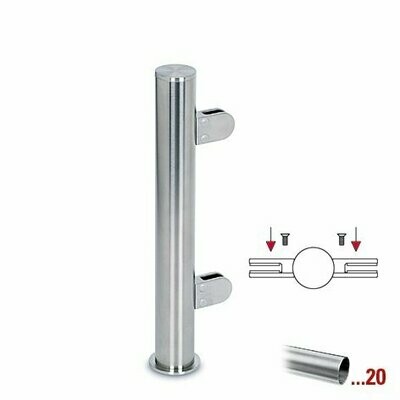 Corona Pfosten 150 mitte 180°, Ø25,4 mm, Höhe 300 mm