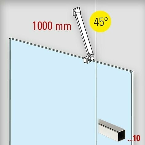 Stabistangen Set 6419 Länge 1000 mm 45° NETTO-SONDERPREIS