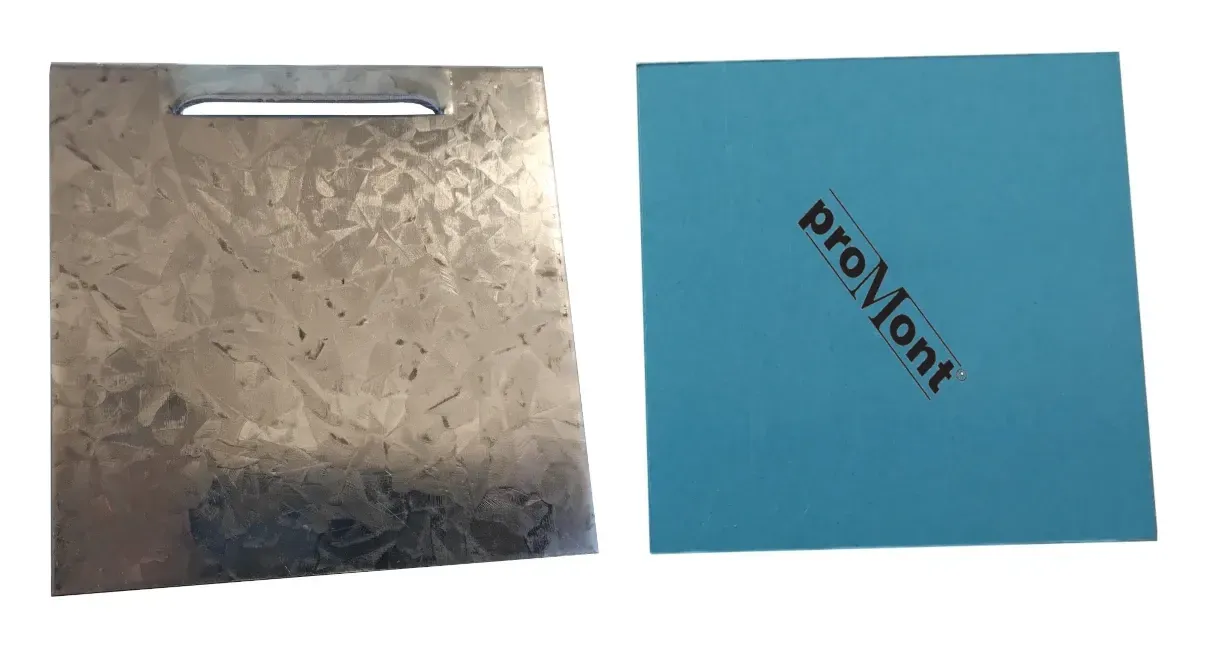Spiegelblech Magnethaftblech selbstklebend mit Kieme 100x100x2 mm Netto-Sonderpreis Spiegelblech Magnethaftblech selbstklebend mit Kieme 100x100x2 mm Netto-Sonderpreis