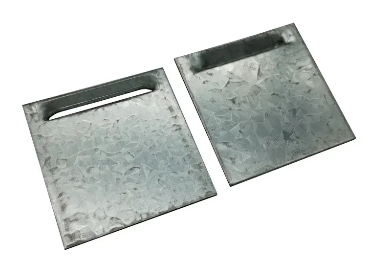 Spiegelblech Magnethaftblech unbeschichtet mit Kieme 70x70x2 mm