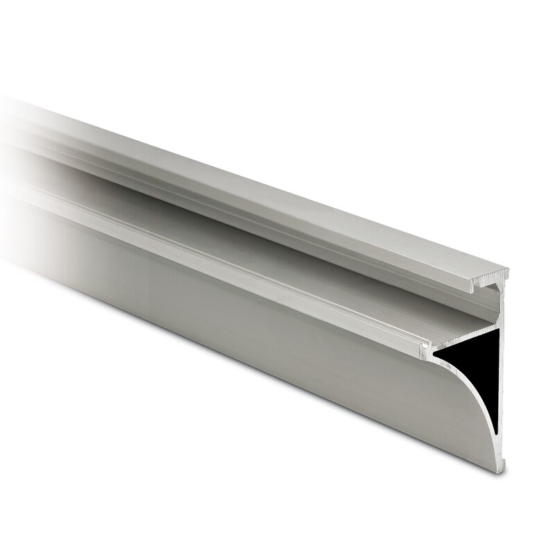 Profi Bord Glasplatten-Halteprofil Edelstahl-Design AUSLAUFARTIKEL
