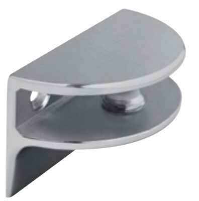 BT 3053 Glasplattenträger Halbrund 50x30 mm mit Stütze Edelstahl