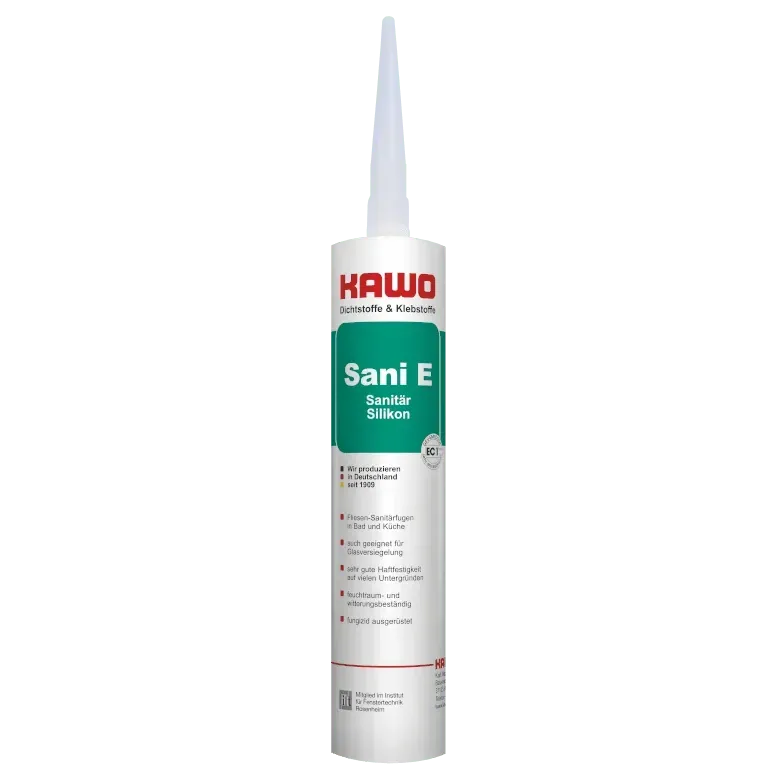 KAWO Sani E Sanitär Silikon 310 ml Netto-Sonderpreis KAWO Sani E Sanitär Silikon 310 ml Netto-Sonderpreis