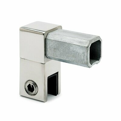 Glashalter 836-420 90° Quadratisch für Stabistangen