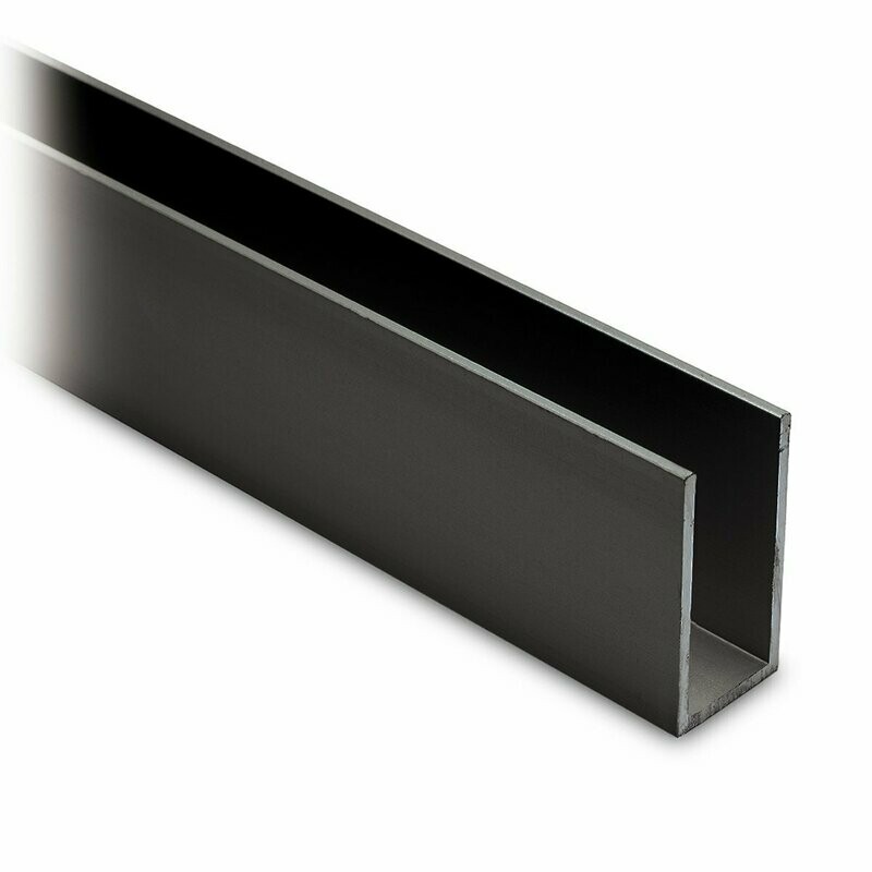 U Profil 40x20x40 mm Schwarz Design