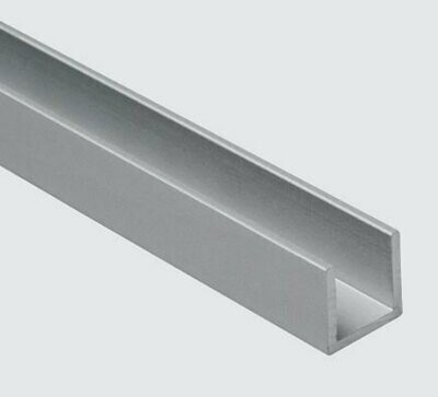 U Profil 08x08x08 mm Alu Optik silberfarbig eloxiert