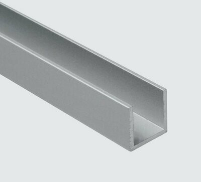 U Profil 10x10x10 mm Alu Optik silberfarbig eloxiert U Profil 10x10x10 mm Alu Optik silberfarbig eloxiert