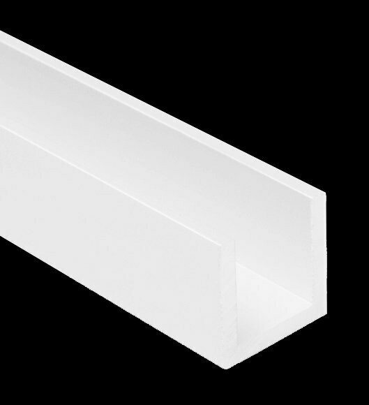 U Profil 15x15x15 mm weiss (RAL 9016)