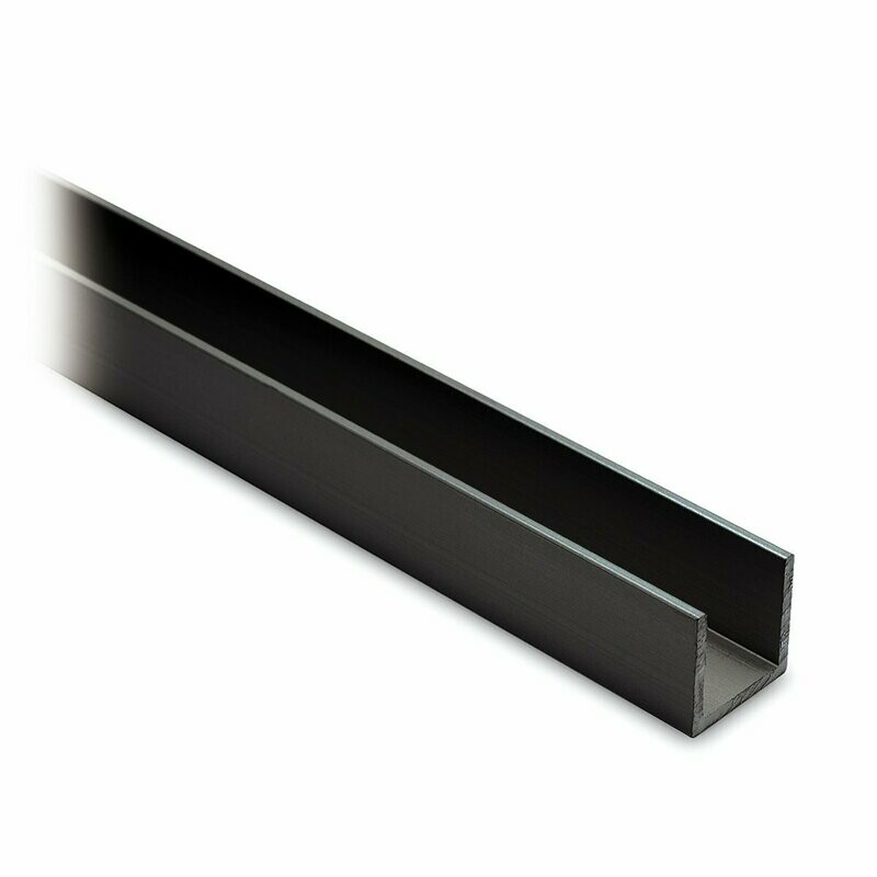 U Profil 15x15x15 mm Schwarz-Design