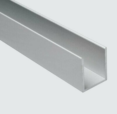 U Profil 20x17x20 mm Alu Optik silberfarbig eloxiert E6/EV1