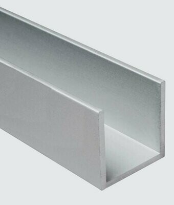 U Profil 25x25x25 mm Edelstahl Optik