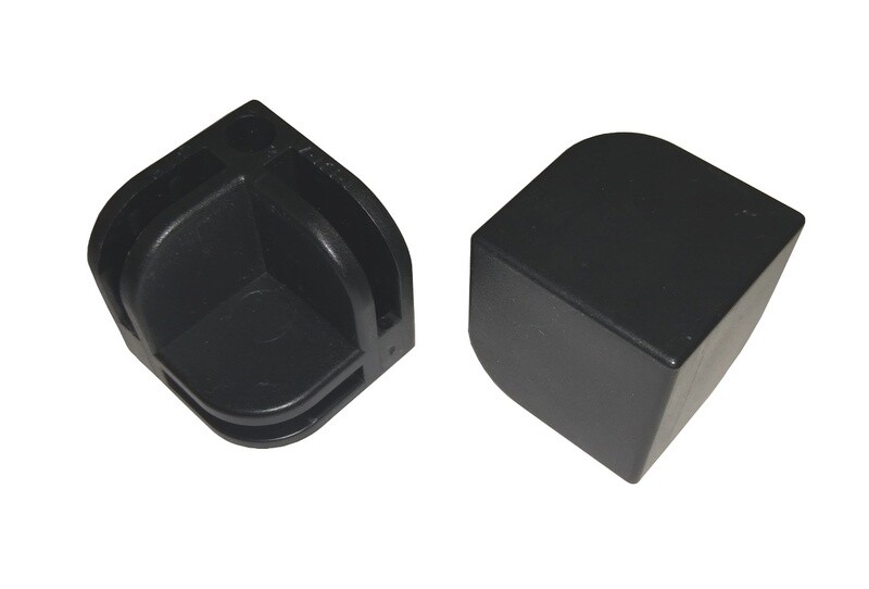 Vitrinenverbinder Ecke 28x28 mm für 4 mm Platten schwarz Vitrinenverbinder Ecke 28x28 mm für 4 mm Platten schwarz