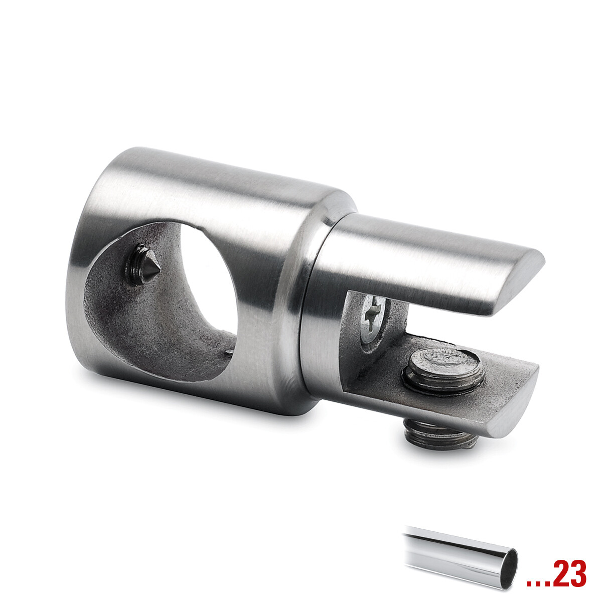 Glashalter 835 offen 90° für Stabistangen