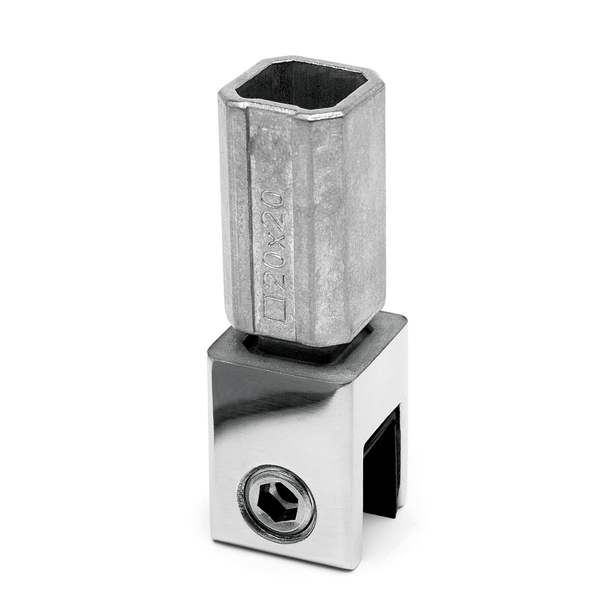 Glashalter 837 420 90° für Stabistangen Deckenmontage