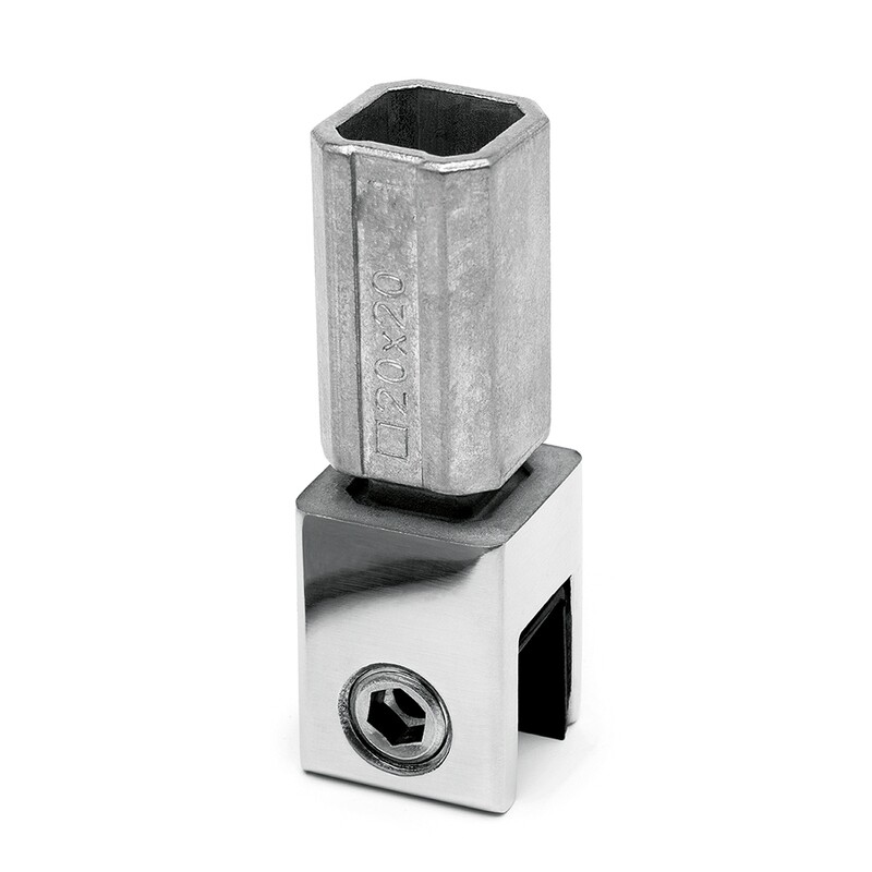 Glashalter 837 420 90° für Stabistangen Deckenmontage