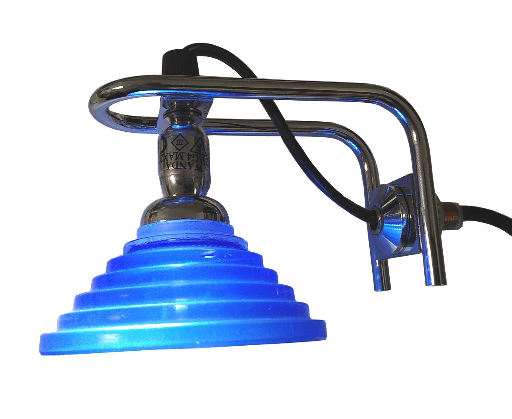 Spiegelleuchte Wanda Chrom Blau 12V