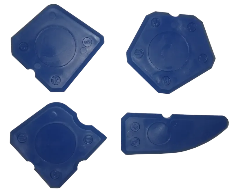 Fugenglätter Set Spachtel Abzieher 4 Teilig NETTO SONDERPREIS Set aus 4 Abziehspachteln Farbe blau. Glätten von Silikonfugen im Bad, der Küche Bau und mehr. DIY. Verschiedene Fugenradien für perfekte Ergebnisse. Abzieher Fugenspachtel Abziehspachtel