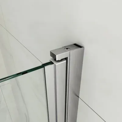Drehtürprofil 0901 für Glasduschen – Glas Wand silber matt eloxiert