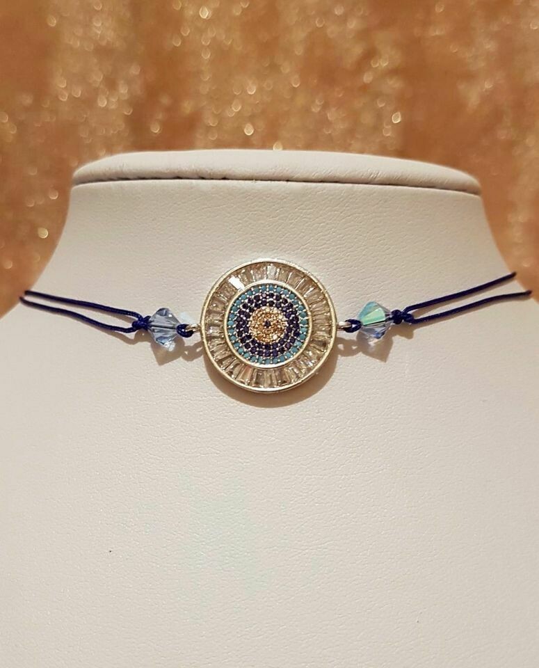 Colier cu mandala cu pietre de zirconiu și cristale biconice Swarovski