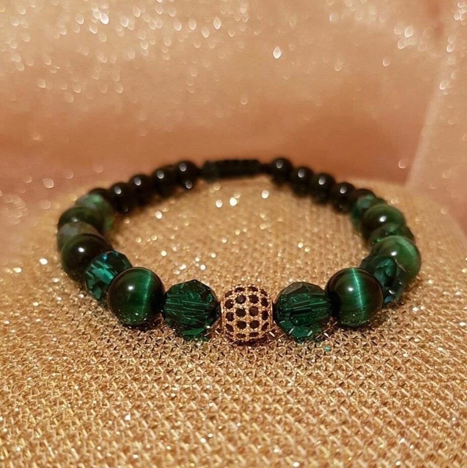 Bratara cu cristale Swarovski si sfera cu pietre de zirconiu