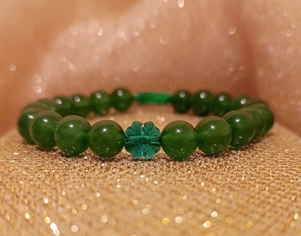 Bratara cu Jad si cristal Swarovski