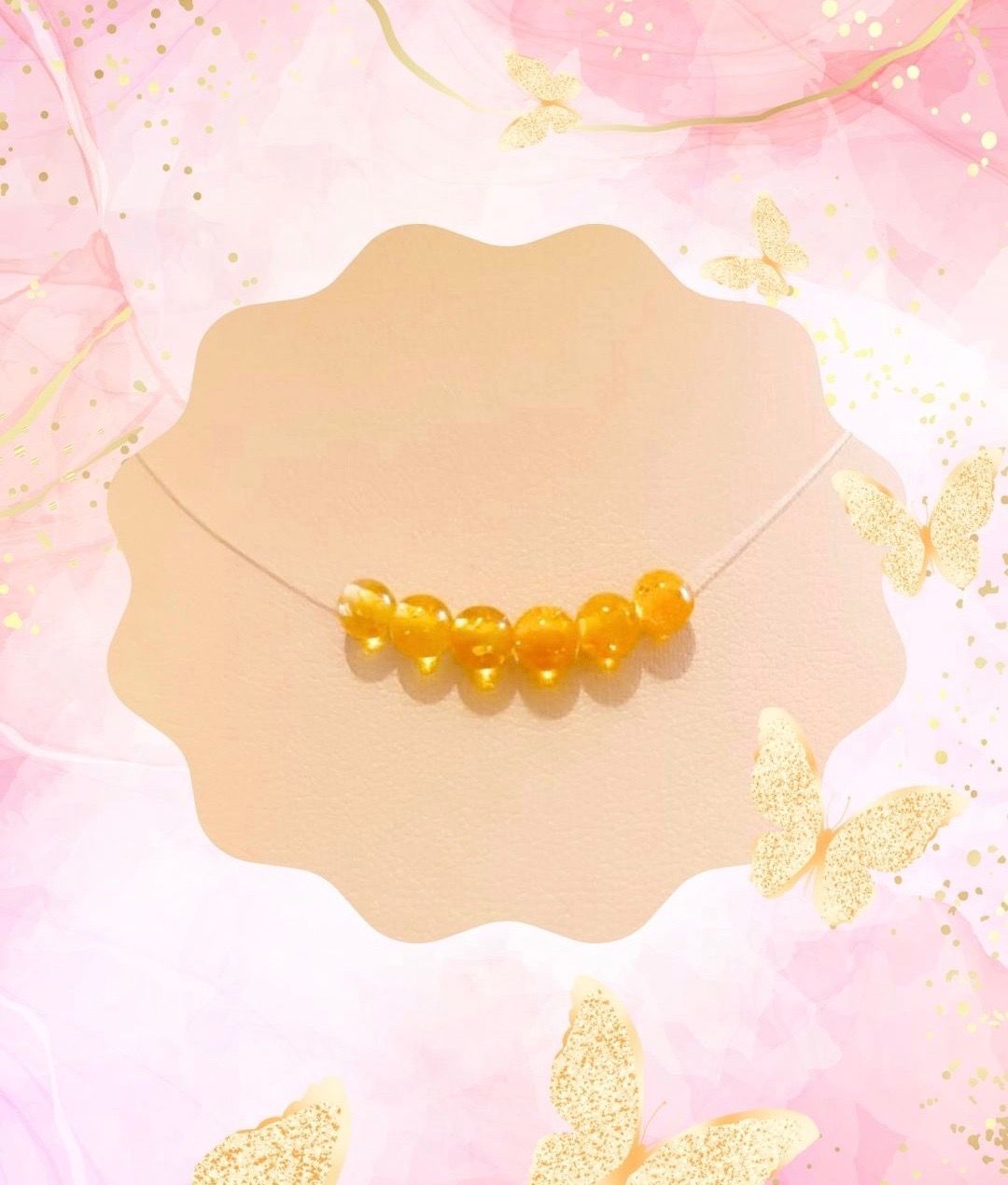 Colier fir transparent cu Citrin