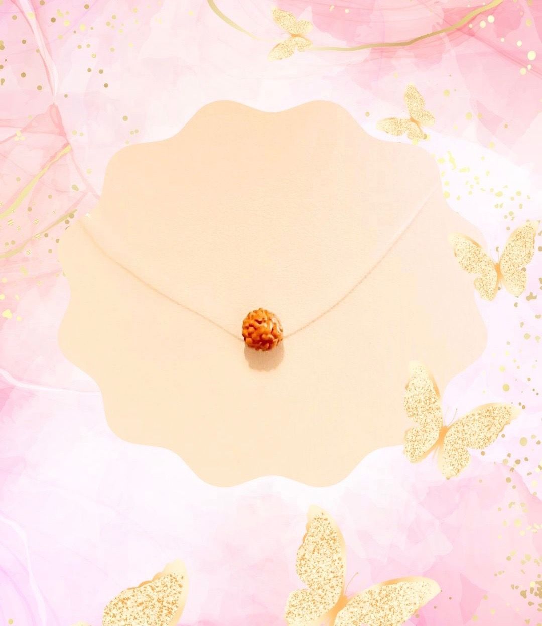 Colier fir transparent cu Rudraksha
